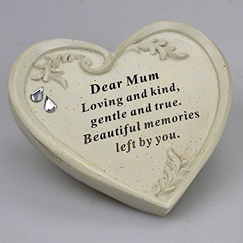 Special Mum Diamante textura Corazón Graveside Memorial Ornamento Placa