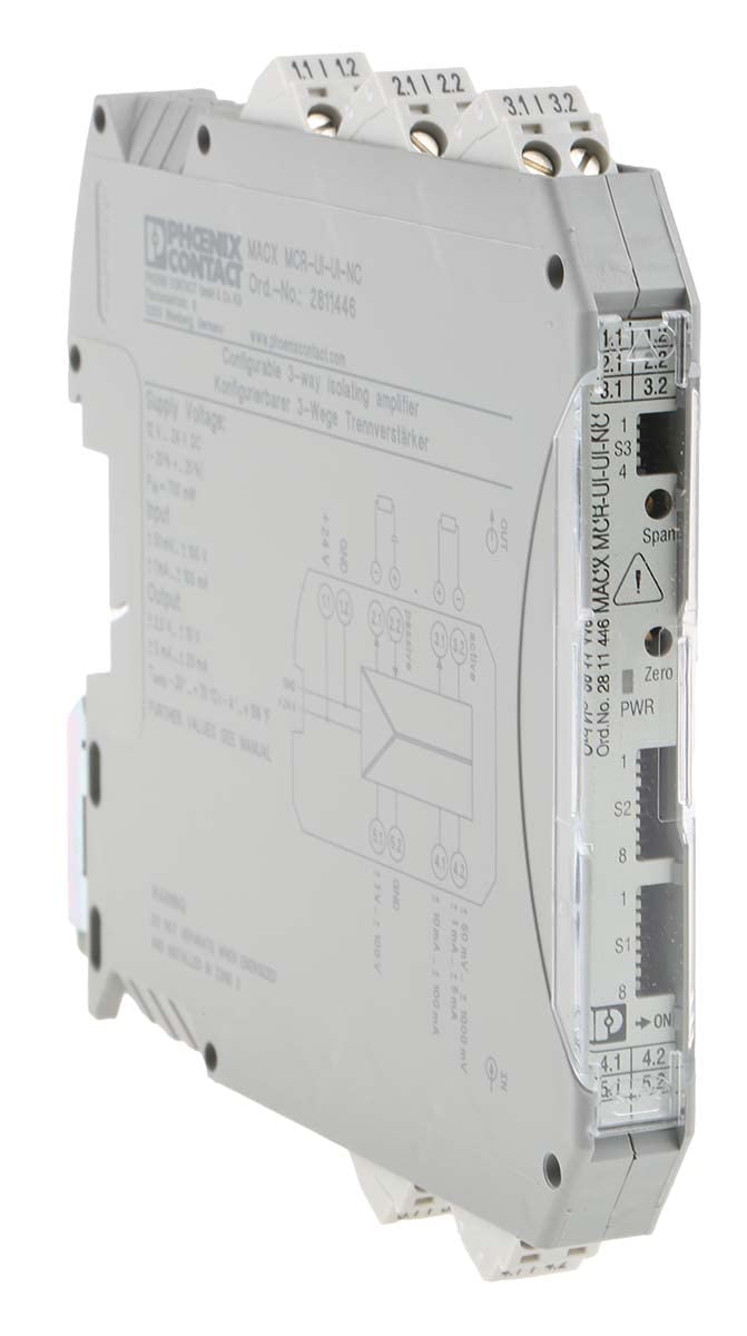 PHOENIX CONTACT MACX MCR-UI-UI-NC Konfigurierbarer 3-Wege Trennverstärker 24 V Schraubanschluss