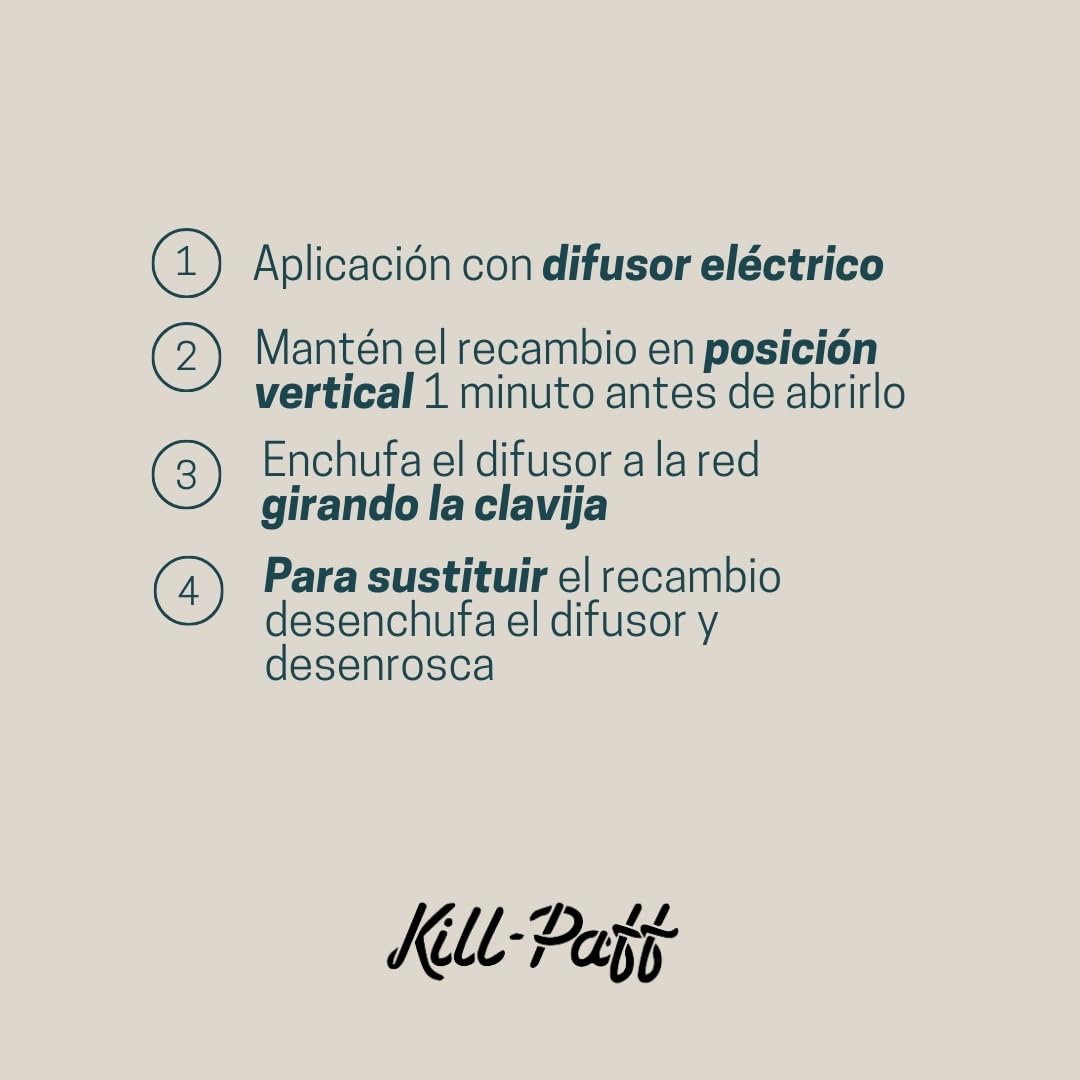 KILL-PAFF KIDS |Insecticida Eléctrico |Antimosquitos |Eficaz Contra Mosquito Tigre y Transmisores de Enfermedades Tropicales |Sin Olor|45 Noches de Protección |Contenido: 1 Dif + 1 Rec