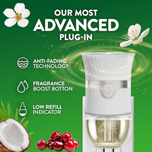 Air Wick Life Scents Oil Plug in Air Freshener Refills, Paradise Retreat, 2 Count