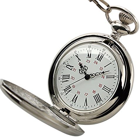 Hofun Vintage Bronze DAD Quartz Pocket Watch with Steel Chain Gift Box (HF42)