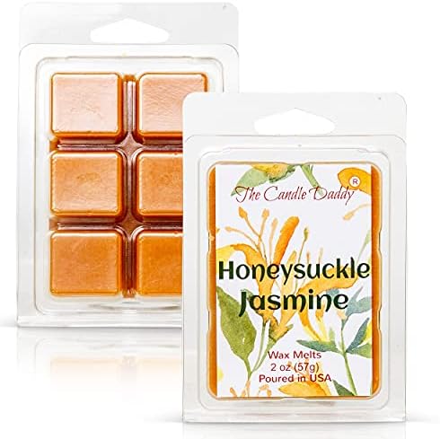The Candle Daddy - Honeysuckle Jasmine - Floral Honeysuckle & Jasmine Scented Melt- Maximum Scent Wax Cubes/Melts- 1 Pack -2 Ounces- 6 Cubes image 5
