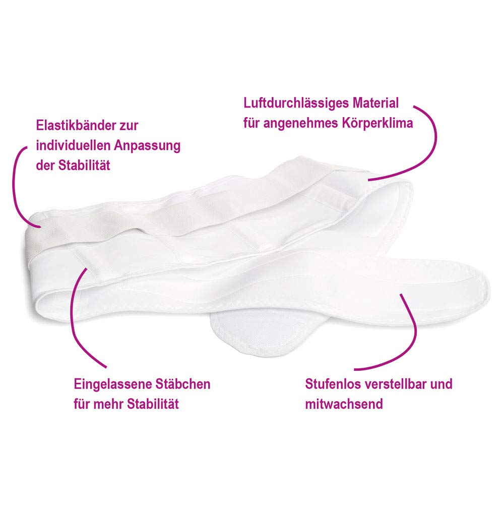 ELANEE Stützgürtel für Schwangere, entlastet die Rücken- und Beckenbodenmuskulatur, gegen Rückenschmerzen (Größe M), Bauchgurt nach Geburt, Bauchgurt Schwangerschaft (752-V1))