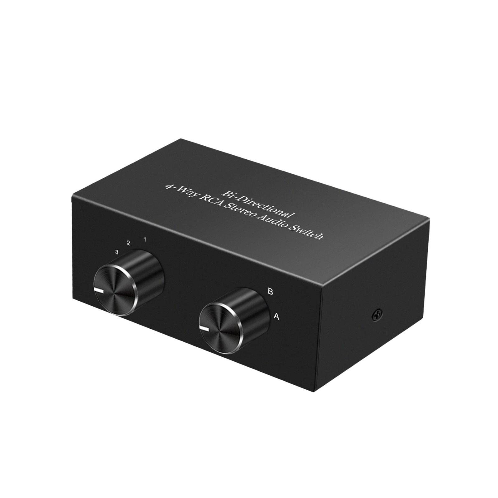 Interruptor de audio estéreo RCA bidireccional de 4 vías, receptor de sonido para teatro