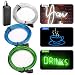 RioRand 15ft Neon Light El Wire w/ Battery Pack for Parties, Halloween Decoration (Green) (Green)