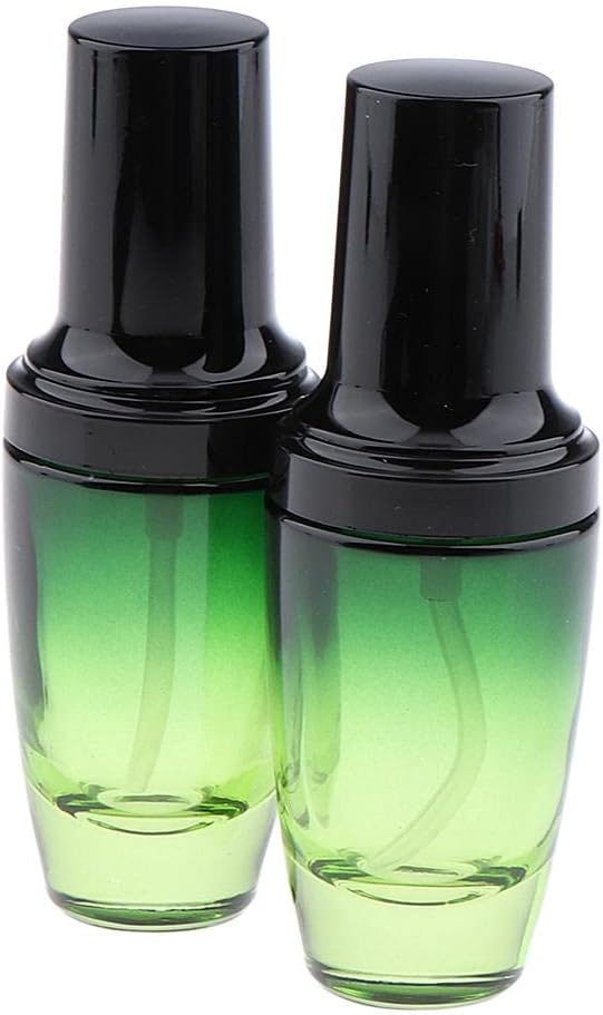 Travel empty pump bottle,airless pump bottles, Empty Portable Glass Cosmetic Cream Lotion Pump Bottle Container Cosmetic Make up Dispenser With Pump Head,Pack 2-50ML(30ML)