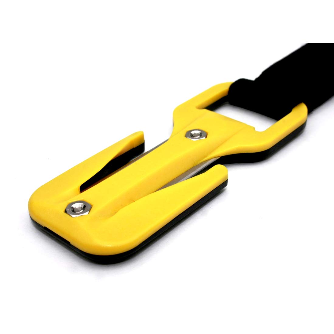 EEZYCUT Trilobite Knife Safety Cutter with Flexi Pouch and 2 Spare Blades (Black/Yellow)