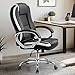 NEO Chair Office Desk Ergonomic Gaming Chair High Back Adjustable Computer Chair with Wheels and Lumbar Support Comfy Leather Executive Swivel (Black)