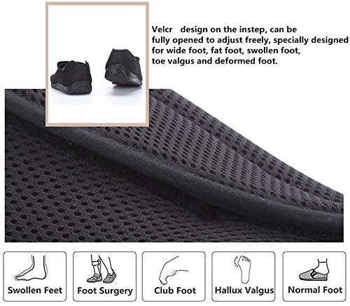 JIONS Women Men Adjustable Velco Extra Wide Shoes Swollen Feet Diabetic Edema Boots Slippers Indoor Outdoor Sandals Unisex Large Size 5-144