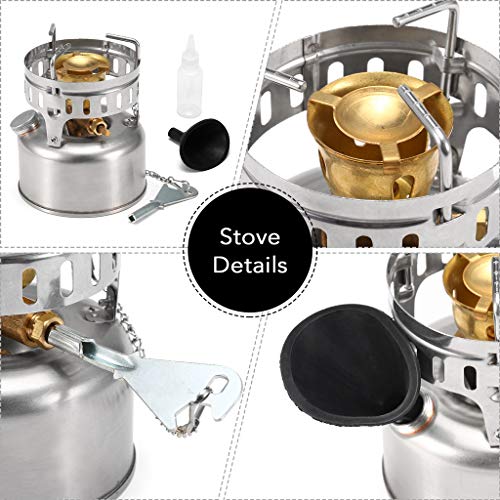 Kxdfdc Camping Stove Stainless Steel Gasoline Stove Portable Outdoor Camping Backpacking Stove Camping Equipment #TOP3