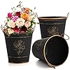 AVLA 3 Pack Galvanized Bucket Rustic Farmhouse Metal Flower Vase Vintage Plant Pot Decorative Tin Pails with Handles for Wedding Decorations Centerpieces Home Decor Garden Planter 57 Inch