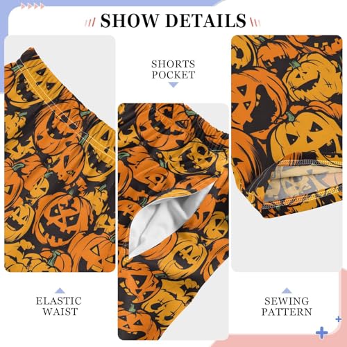 Pajama Pants Pumpkins Head PJ Bottoms Sleepwear Lounge Sleep Pant with Pockets4