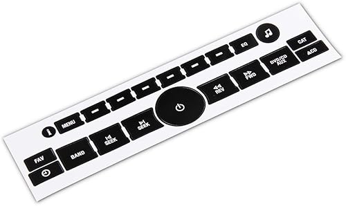 ROCCS 07-14 GM Vehículos Radio, Kit de reparación de botón de salpicadero, calcomanía de control de audio arruinado desteñido, reemplazo para Denali