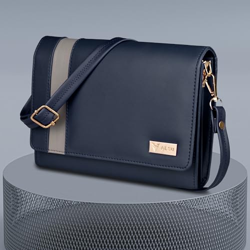 Image of ALSU Women's trendy Sling Bag | handbag | purse | crossbody bag| deattachable straps | adjustable straps |card slots side bag| phone pocket