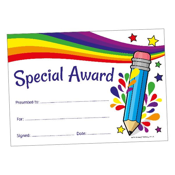 40 Sherbet Scented Special Award Childrens Pupils School Reward Certificates A5 Primary Teaching Services