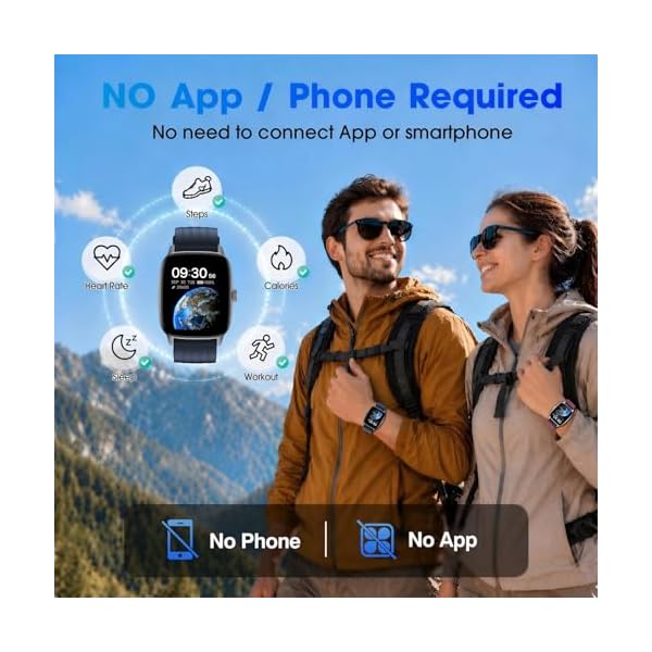 Pedometer Watch Senior Friendly No App No Phone Required, Activity Tracker - Image 2