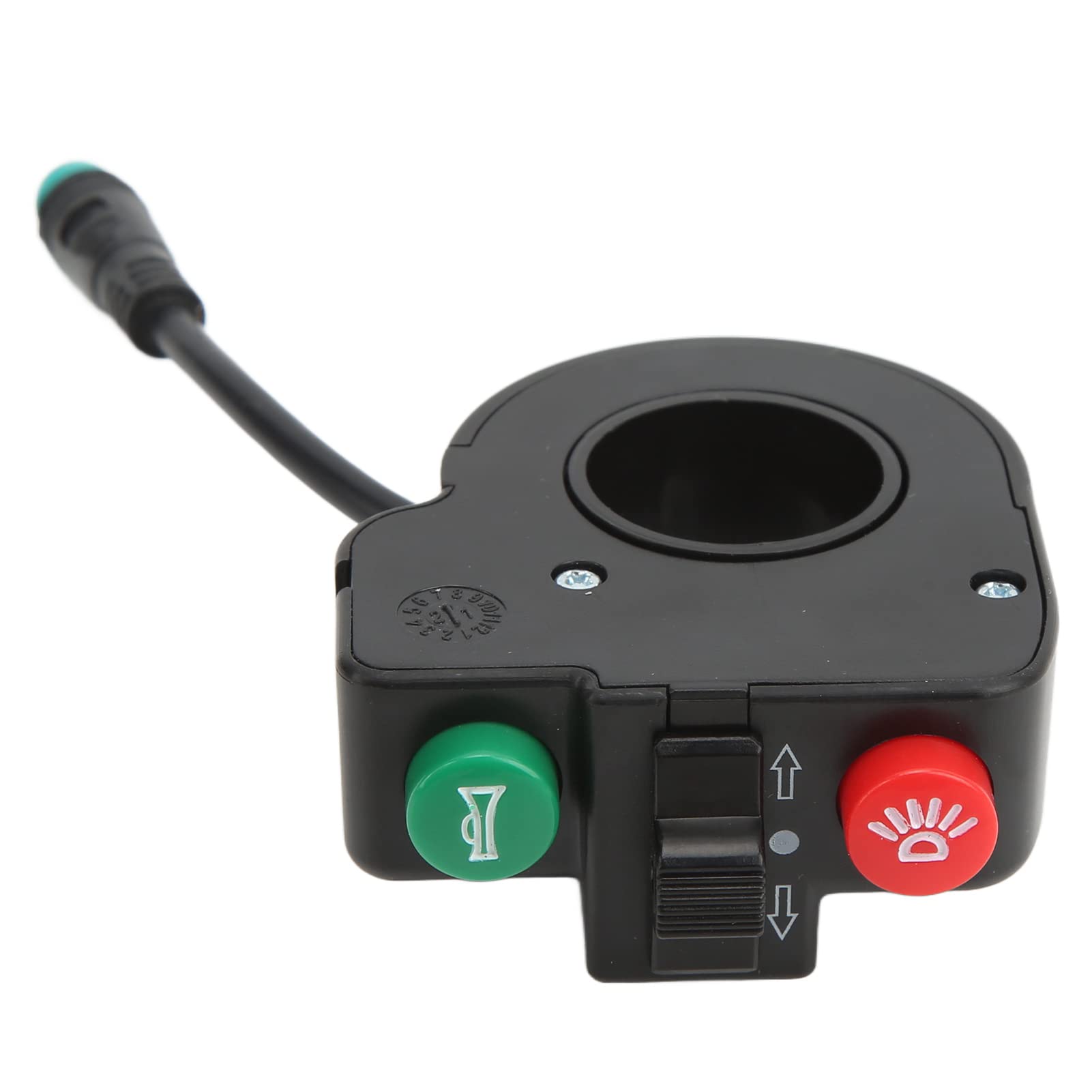 Turn Signal Light Horn Switch Button,KIMISS 3-in-1 Scooter Horn Switch with 5-Pin Waterproof Connector Plastic Horn Headlight ON/OFF Replacement For KUGOO M4 M4 PRO
