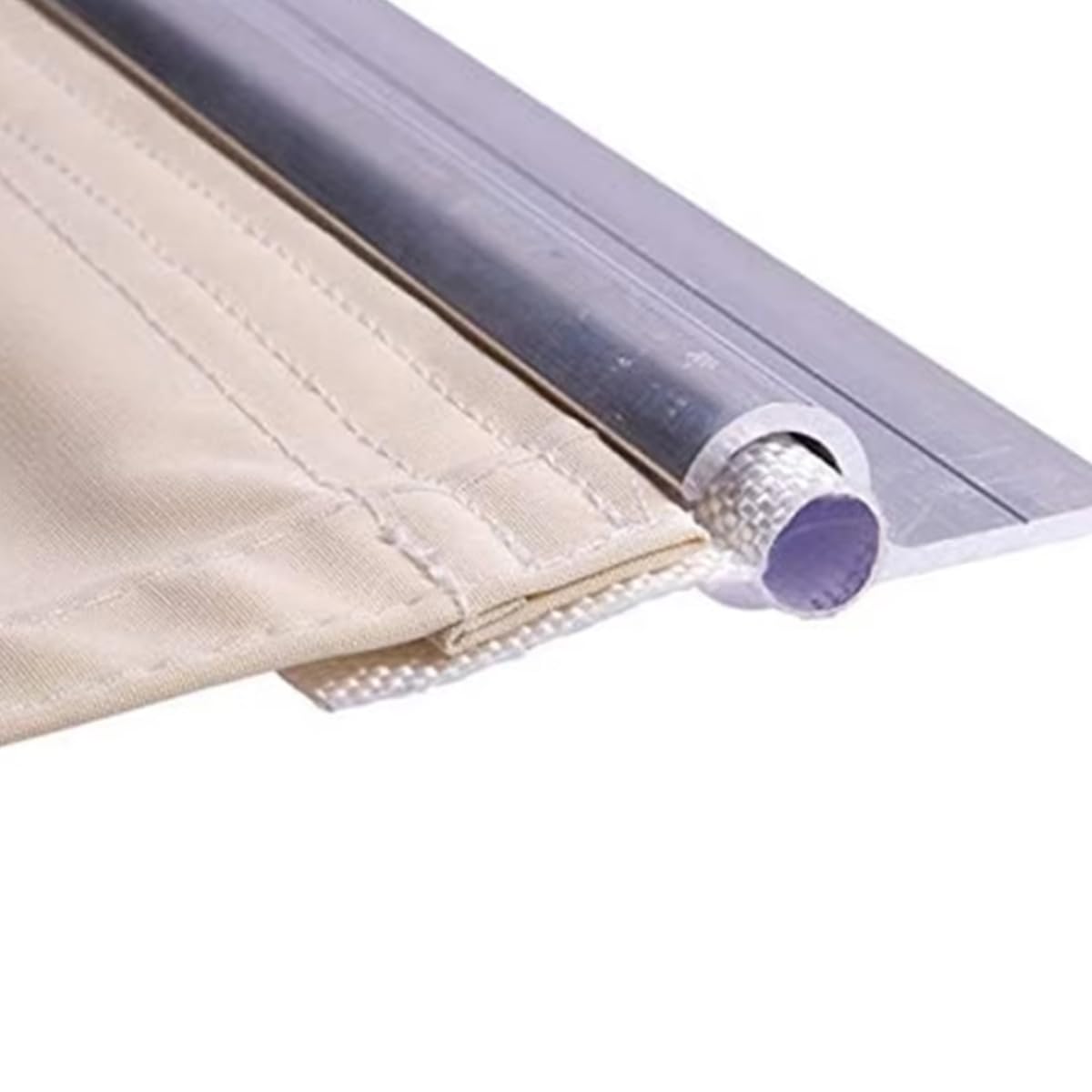 JUTTAUTO Lot de 3 mètres de passepoil pour rail d'auvent, 8 mm, blanc, double rabat, insert pour rail d'auvent Ka-dor avec noyau en PVC solide pour caravane/camping/tentes/autocaravane