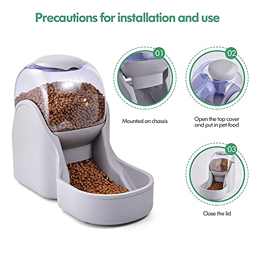 Pets Feeder Dog Feeder Cats Feeder with Water Dispenser Automatic Gravity Big Capacity Pets Feeder Auto for Small Medium… - Image 2