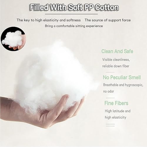 Miniatura 5 de Cojín para silla de oficina, cojín antideslizante para silla de oficina, para respaldo y trasero, cojín de felpa para silla de juegos, cojín de