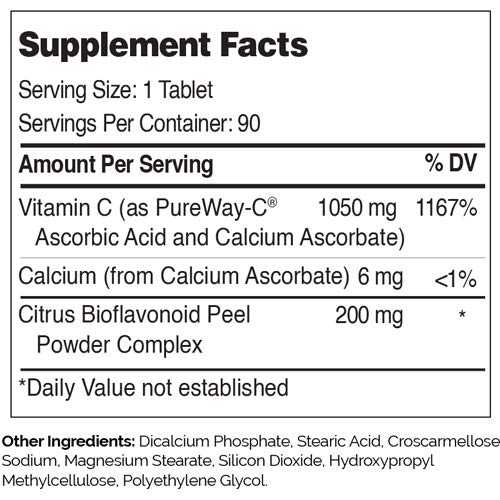 Zahler Pureway C 1000Mg, Advanced Vitamin C Supplement, Certified Kosher, 90 Tablets #TOP4