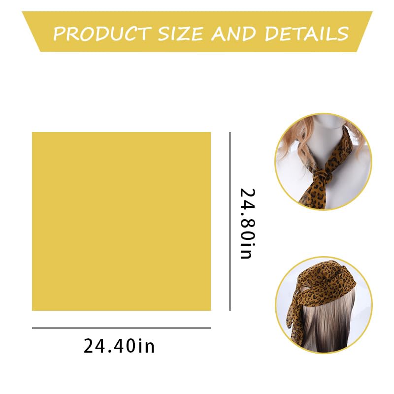 Leopard Print Headscarf for Women Silky Satin Lightweight Hair Scarf Headband Head Scarf for Women's Leopard Print Head Wrap Bandana for Girls Hair Wrapping Sleeping4