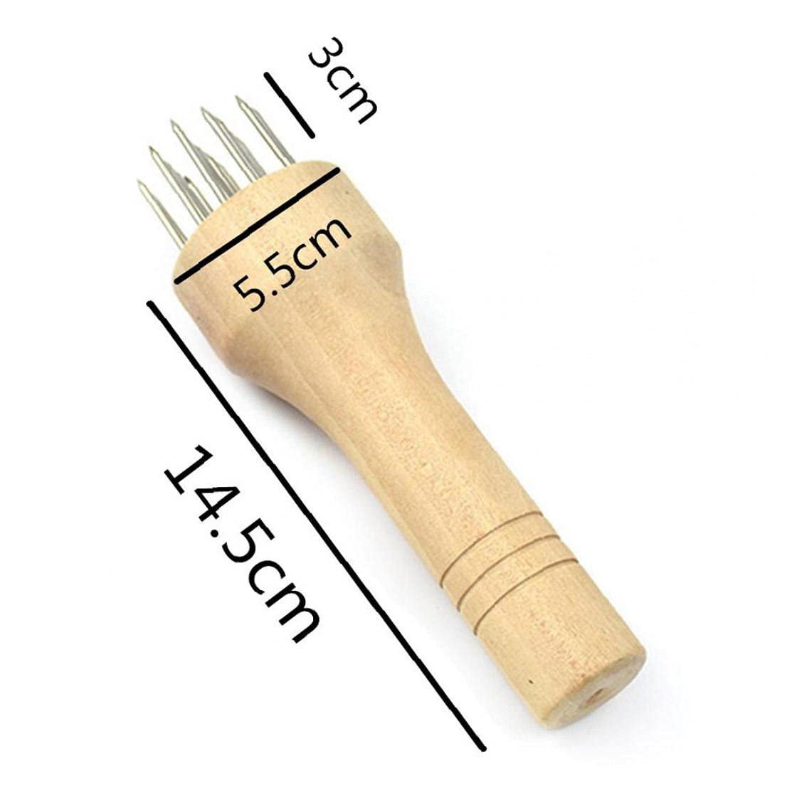 Stainless Steel Meat Mallet Meat Needle Tenderizer with Wood Handle Kitchen Food Processing Gadget for Beef Pork
