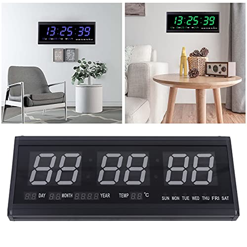 Horloge de table numérique avec date semaine température grand écran LED