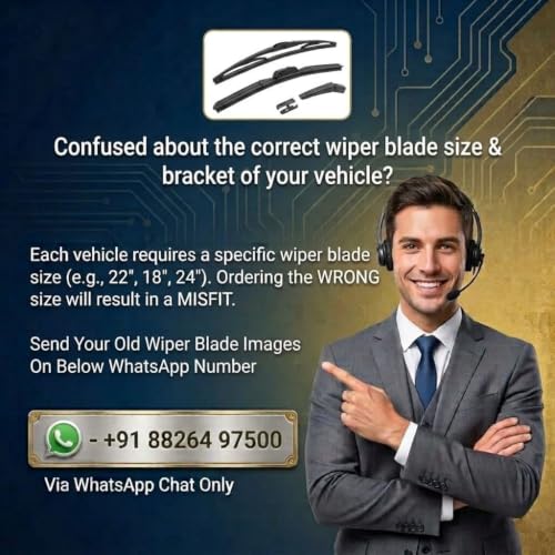 Image of Oshotto Frameless (O.E.M Type) Wiper Blades Compatible with Mercedes Benz C 300 2021 Onwards
