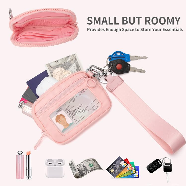 Iris' Wallet 2nd Gen, Unisex Fashionable Wristlet Wallet with ID Window, Purple Nylon, 3 Compartments, 5.1 x 2 x 7.5 inches4