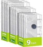 Travel Vacuum Storage Bags,9 Pack Carry-On Size Compression Packing Bags for Luggage and Suitcase...