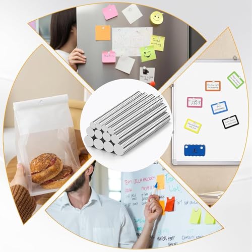Image of TRYMAG 660Pcs Small Magnets, 3 Different Sizes Tiny Mini Magents, Multi-Use for Fridge, DIY, Office, Hobbies, Crafts and Science