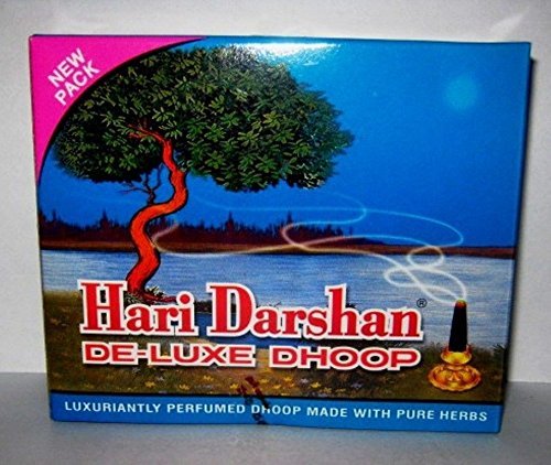 HariDarshan Original Deluxe Dhoop Incense Pure Naturai Herbs Religious 16 Sticks -Box Diwali