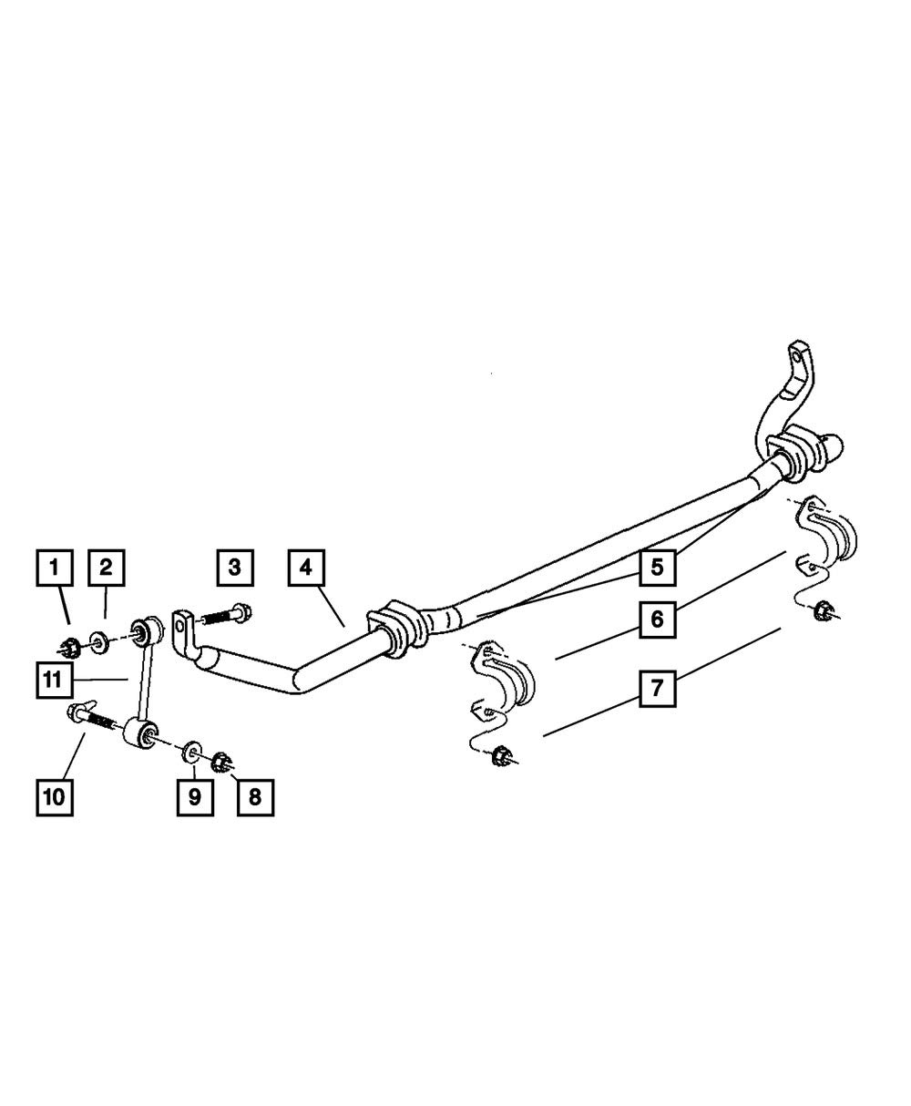 Mopar 5208 8662AB Stabilizer Bar Link Kit - Genuine OEM Part For 2002-2007 Jeep Liberty
