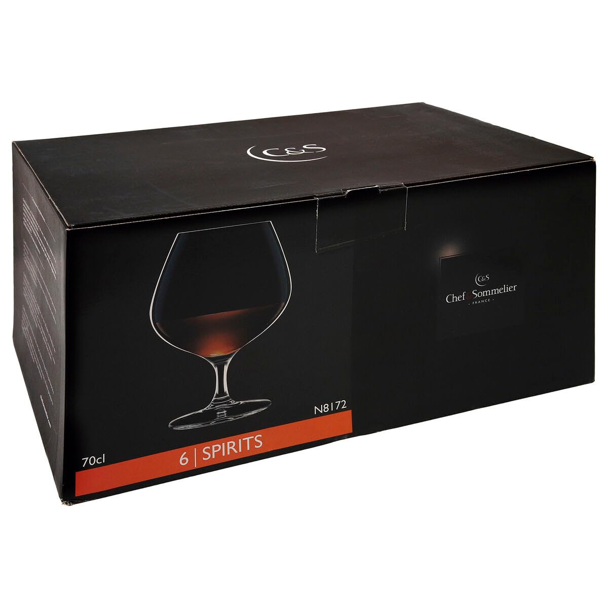 Chef & Sommelier Set de 6 copas de coñac Spirits de krysta 72 cl | Transparente, Krysta, formato alto, acabado brillo, 72 cl, 6 piezas, borde fino, fácil de limpiar