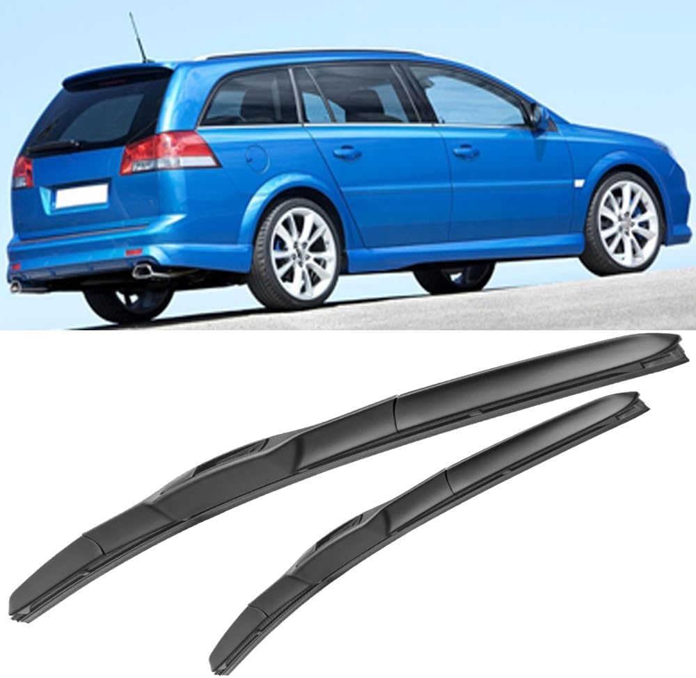 RESKIU Car Front Windshield Wiper Blade Set Replacement for Opel Vectra Wagon 2003-2009, All Season Windscreen Wipers Quiet Easy Installation