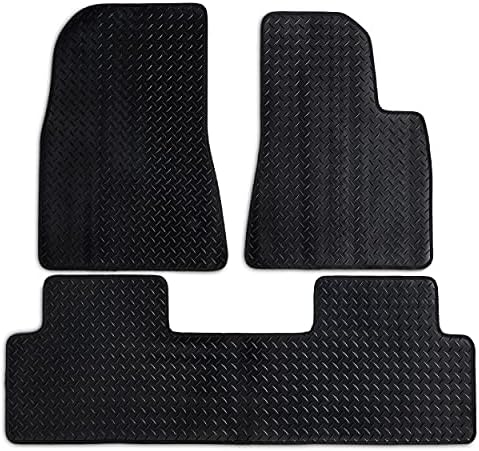 Safe Travel Fully Tailored Premium Carpet Black Car Mats With Black Trim, Safety Clips Set of 4 for Volkswagen Golf MK7 (2012-2017)