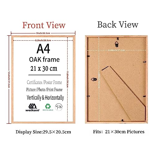 Cornice in legno di quercia, formato A4