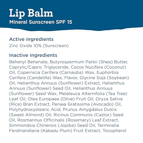 BLUE LIZARD Mineral SPF 15 Lip Balm,Broad Spectrum Sun Protection,Natural Coconut Flavor,8Natural Oils,Infused with Australian KakaduPlum,Rich in Vitamin C,Vegan, EachTube 0.13 oz. 3 Count (Pack of 2) - image 7