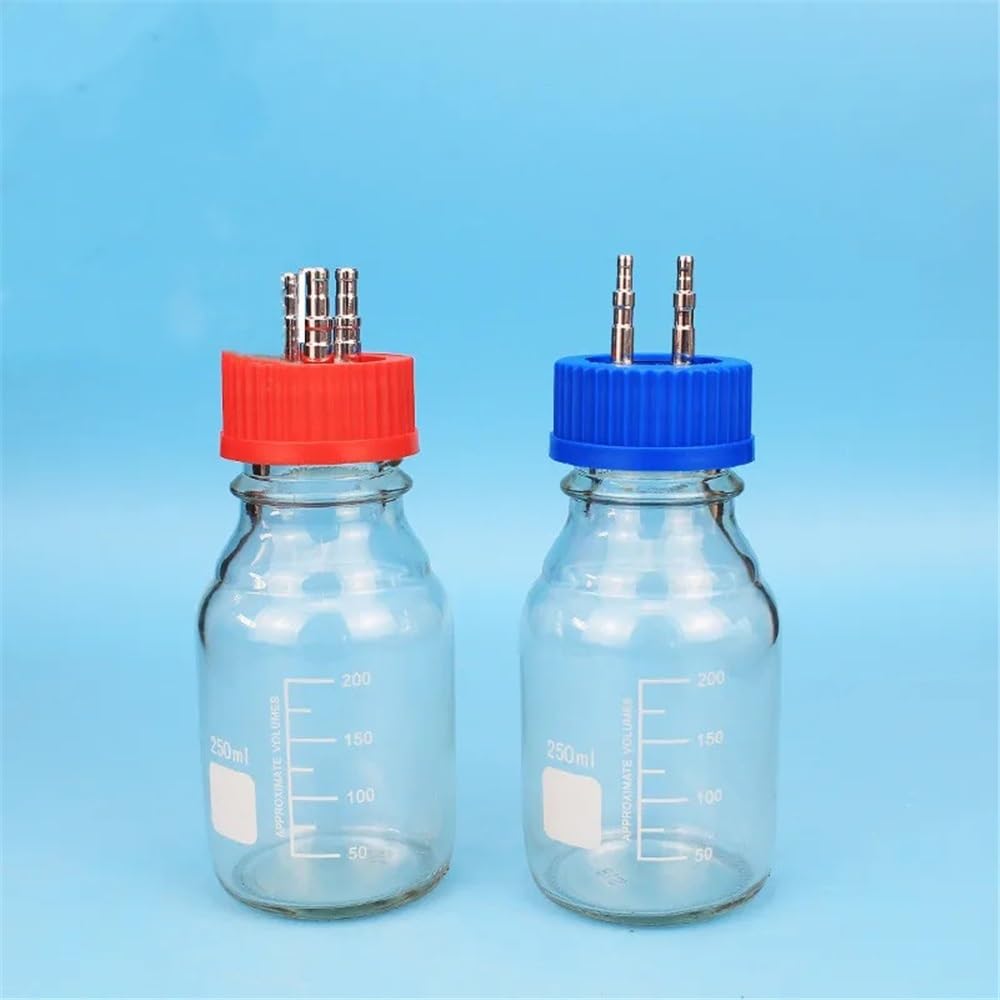 Tappo in acciaio inossidabile for bottiglia di vetro for reattore fermentazione, unidirezionale, bidirezionale, tridirezionale, 100/250/500/1000 ml Attrezzature da laboratorio