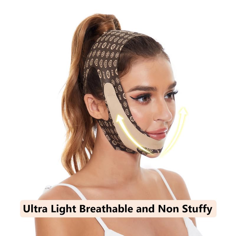 Miniatura 6 de V-Line - Máscara de belleza S1cinturón facial reutilizable con línea en V, correa de barbilla, banda para el cuello compatible con set de belleza