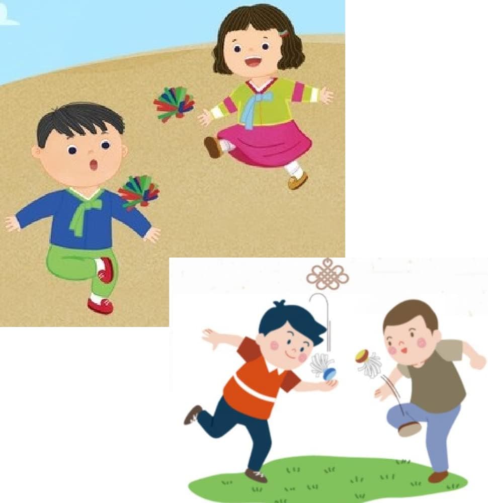 Jaegi with The Bell (Jegi chagi) Korean Old Game 5 pcs + Korean Game Invitation Card 1P - Kick Shuttlecock, Hackysack (Random Color) ์ ๊ธฐ์ฐจ๊ธฐ