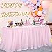 Produktbild NSSONBEN Tüll Tischrock Rosa Tütü Tischröcke Für Babyparty, Baby Shower Mädchen, Hochzeit, Geburtstag, Kindergeburtstag(L427cm*H77cm)