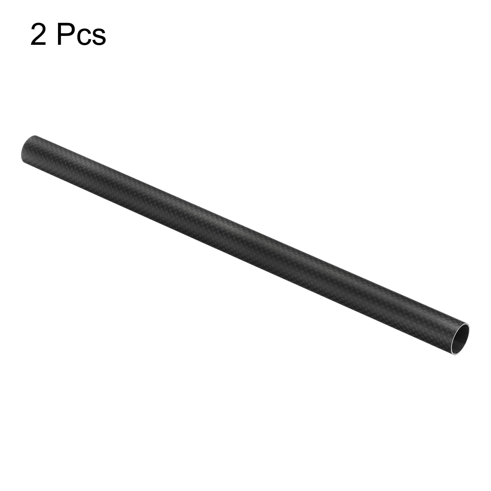 QUARKZMAN 2Pcs Tubes en Fibre de Carbone 18 x 20 x 330mm Surface Mate Rod 3K Enroulé en Fibre de Carbone pour avion RC Quadcopter Multicopter