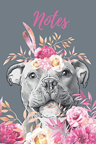 Notes: Cute Staffordshire Bull Terrier Notebook, Medium Lined Exercise Book for Staffie Lovers, 9 x 6 inches with 120 Pages