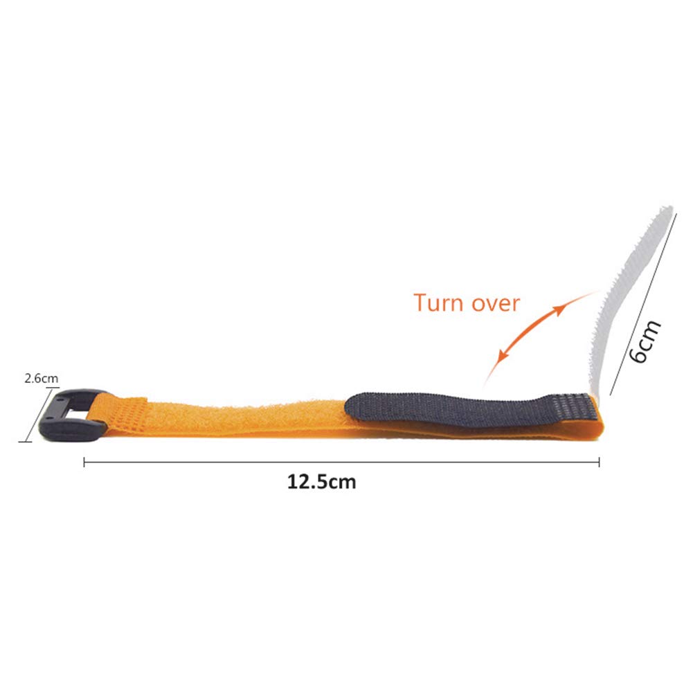 Sangles Néoprène Pour Cannes à Pêche - Lot De 8, 25 Cm, 4 Couleurs, Scratch Réglable, Réutilisables - 11