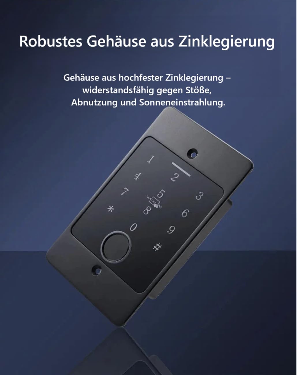 MATHFEL Smart Lock Zugangssystem mit Fingerabdruck & RFID – Elektronisches Türschloss für Haustür, IP66, Code & Transponder, Elektrisches Türschloss Außen, Automatisches Smartes Türschloss (Unterputz)