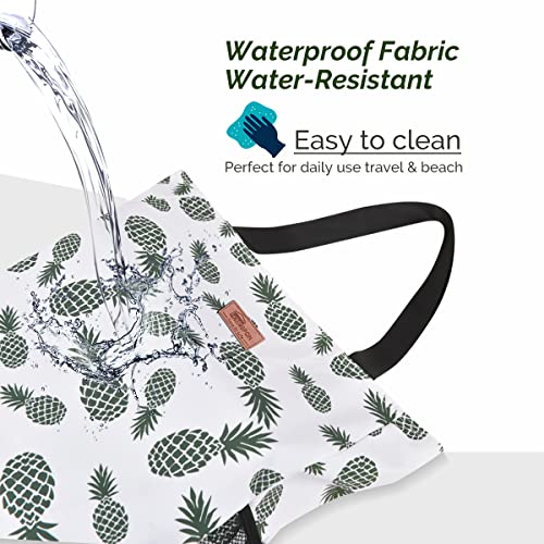 Image of Buringer HOMESPON Large Tote Bag with Pockets shoulder bag Lightweight for Travel Hiking Beach Gym