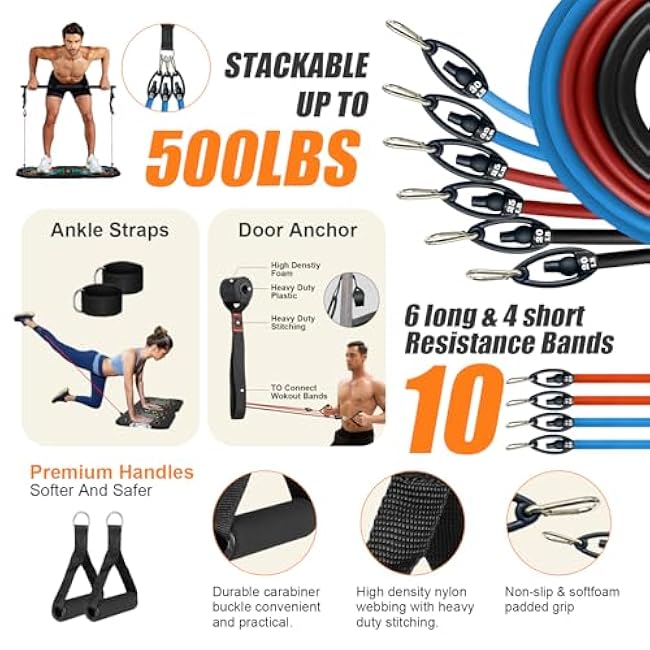 Lalahigh Premium Aluminum Alloy Push Up Board, Home Workout Equipment, Multifunctional Home Fitness,Ideal for Comprehensive Strength Training and Home Workouts