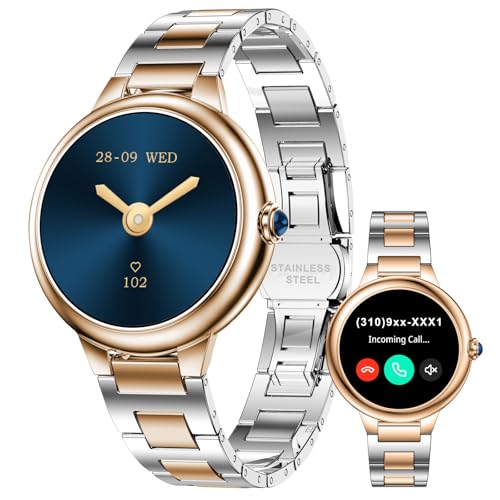 SOUYIE 2026 Luxury Smart Watch for Women, 1.19" AMOLED Display, DA GPT Smartwatch, Heart Rate, Sleep Monitor, 107 Sports Modes Fitness Tracker, Compatible with iOS & Android Gold